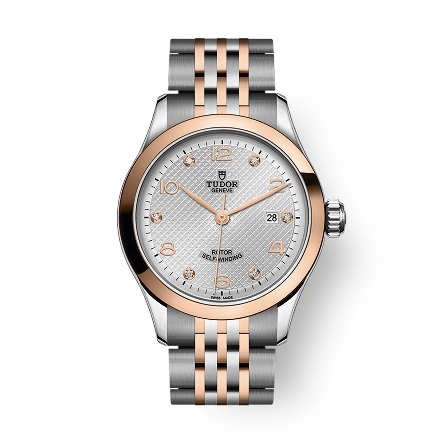 Tudor 1926 28 mm Silver Dial with Diamonds Stainless Steel Bracelet M91351-0002