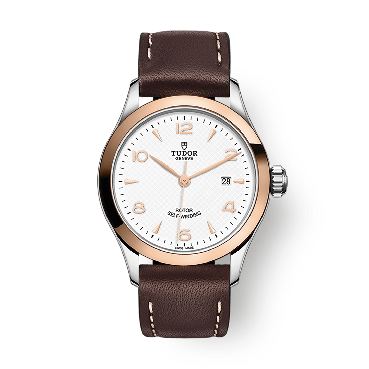 Tudor 1926 28 mm White Dial Stainless Steel Leather Strap M91351-0010