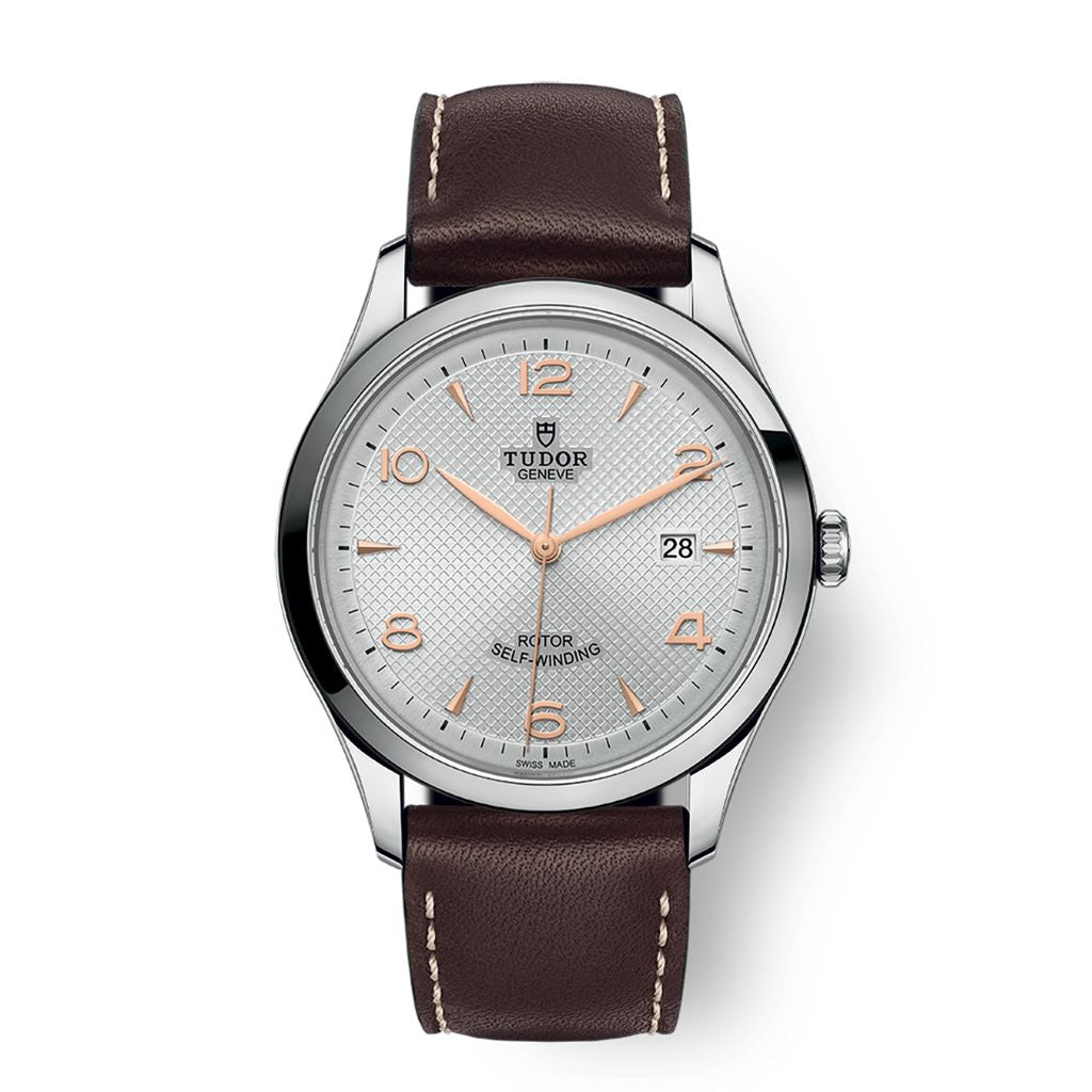 Tudor 1926 41 mm Silver Dial Stainless Steel Leather Strap M91650-0006