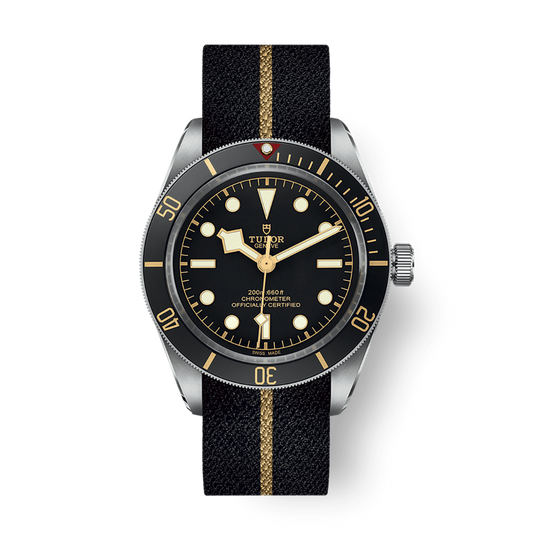 Tudor Black Bay 58 39 mm Black Dial Stainless Steel Fabric Strap M79030N-0003