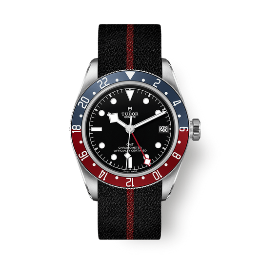 Tudor Black Bay GMT 41 mm Black Dial Stainless Steel Fabric Strap M79830RB-0003