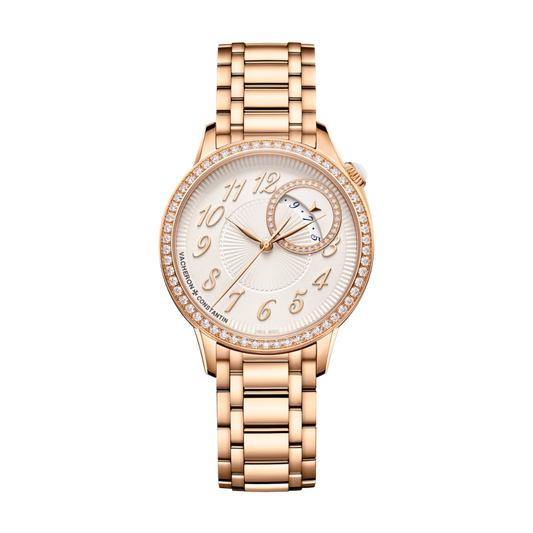 Vacheron Constantin Égérie self-winding 35 mm Beige Dial with Diamonds 18K Pink Gold Bracelet 4605F/110R-B496