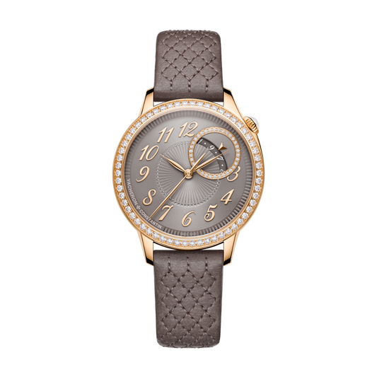 Vacheron Constantin Égérie self-winding 35 mm Grey Dial with Diamonds 18K Pink Gold Lambskin Leather Strap 4605F/000R-B957