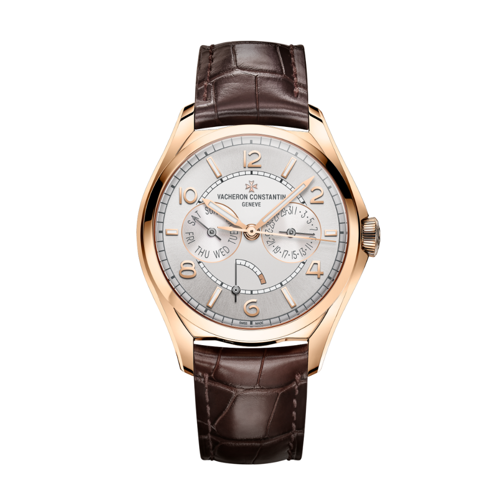 Vacheron Constantin Fiftysix day-date 40 mm Silver Dial 18K Pink Gold   Leather Strap 4400E/000R-B436