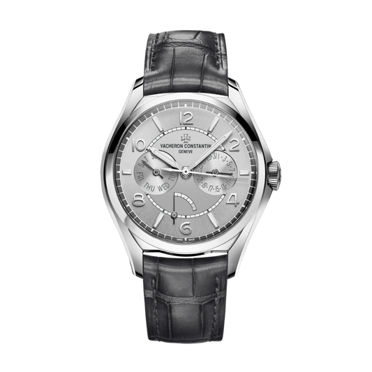 Vacheron Constantin Fiftysix day-date 40 mm Silver Dial Stainless Steel   Leather Strap 4400E/000A-B437