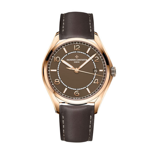 Vacheron Constantin Fiftysix self-winding 40 mm Brown Dial 18K Pink Gold   Leather Strap 4600E/000R-B576