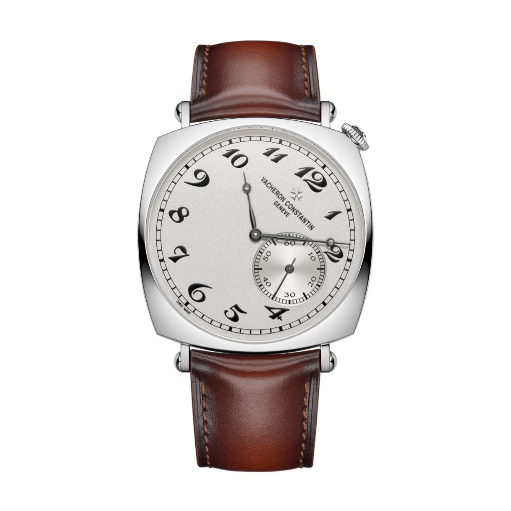 Vacheron Constantin Historiques American 1921 40x40 mm Silver Dial White Gold   Leather Strap 82035/000G-B735