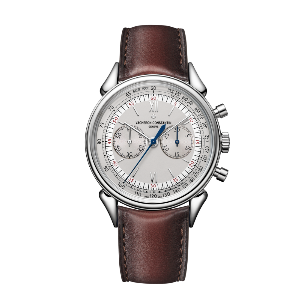 Vacheron Constantin Historiques Cornes de vache 1955 38.5 mm Grey Dial Stainless Steel   Leather Strap 5000H/000A-B582