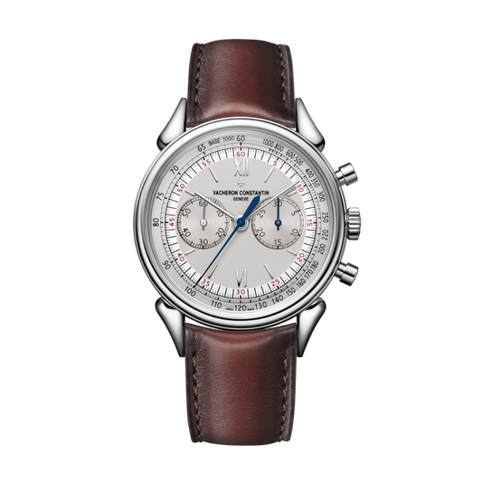 Vacheron Constantin Historiques Cornes de vache 1955 38.5 mm Grey Dial Stainless Steel   Leather Strap 5000H/000A-B582