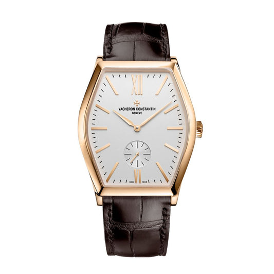 Vacheron Constantin Malte manual-winding 42 x 36.7 mm Silver Dial 18K Pink Gold   Leather Strap 82230/000R-9963