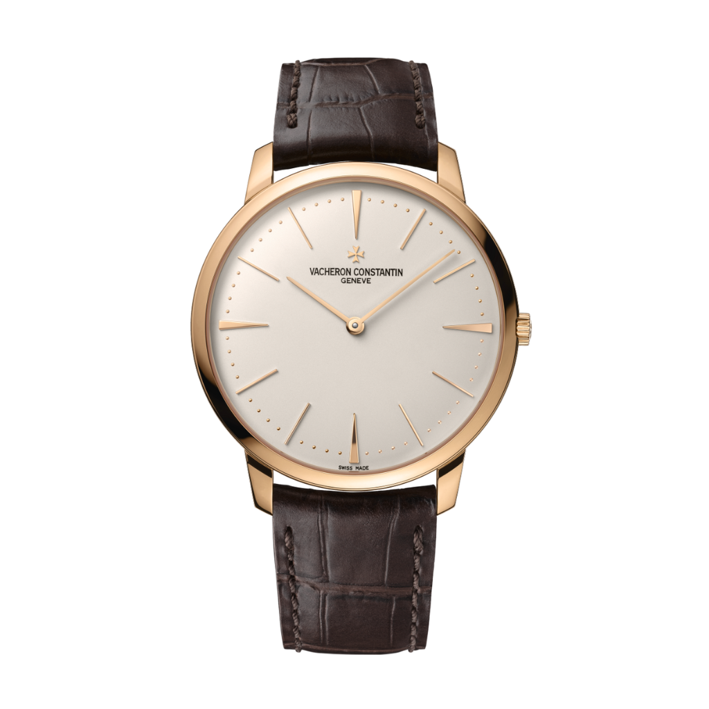 Vacheron Constantin Patrimony manual-winding 40 mm Silver Dial 18K Pink Gold   Leather Strap 81180/000R-9159