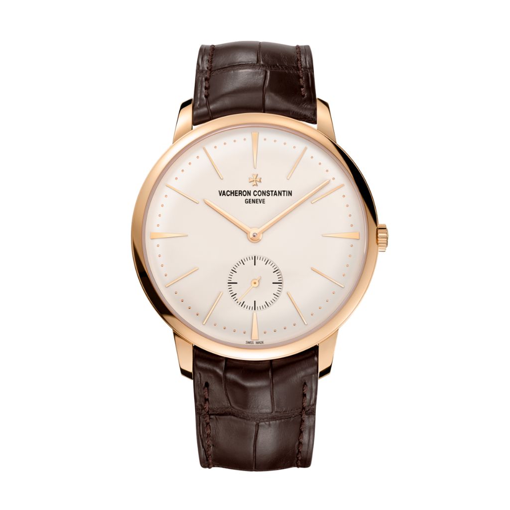 Vacheron Constantin Patrimony manual-winding 42 mm Silver Dial 18K Pink Gold   Leather Strap 1110U/000R-B085