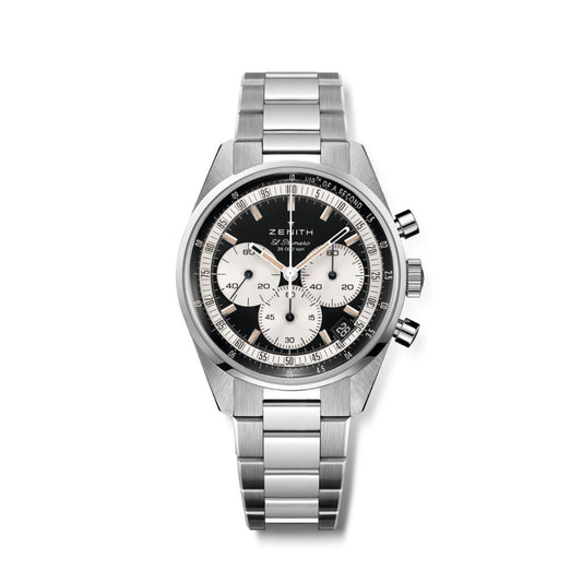 Zenith CHRONOMASTER EP ORIGINAL 38 mm Black Reverse Panda Dial Stainless Steel Bracelet 03.3200.3600/21.M320