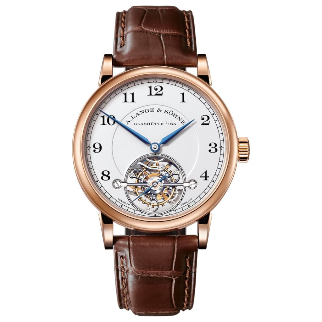 A. Lange & Sohne 1815 Tourbillon 39.5 mm Silver Dial 18K Pink Gold   Leather Strap 730.032F / LSLS7304AC