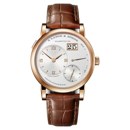 A. Lange & Sohne LANGE 1 38.5 mm Silver Dial 18K Pink Gold   Leather Strap 191.032 / LSLS1914AD