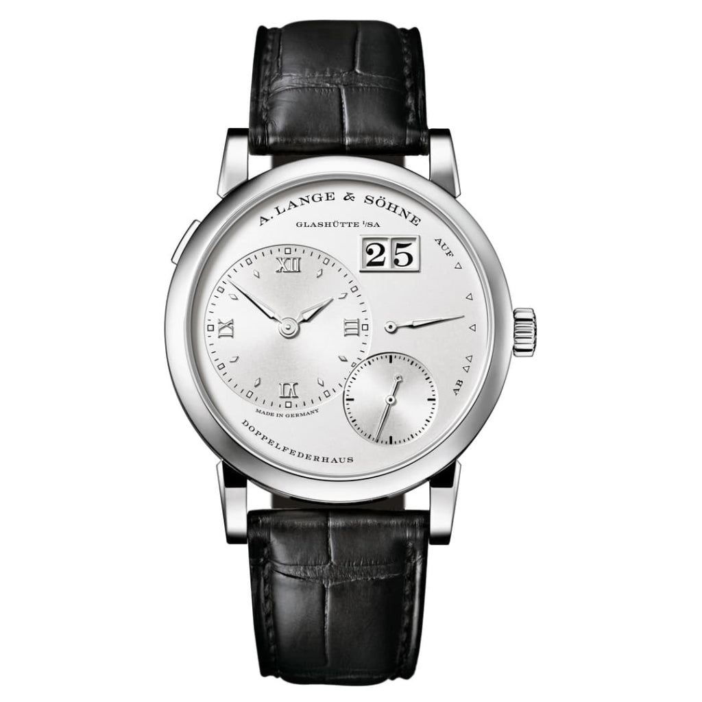 A. Lange & Sohne LANGE 1 38.5 mm Silver Dial 18k White Gold   Leather Strap 191.039 / LSLS1913AA