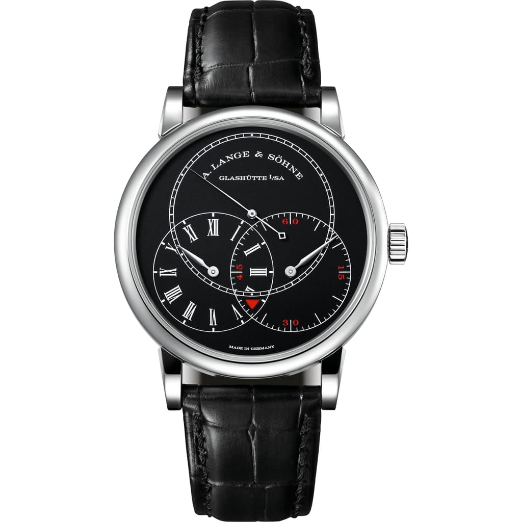 A. Lange & Sohne Richard Lange Jumping Seconds 40 mm Black Dial 18k White Gold   Leather Strap 252.029 / LSLS2523AD