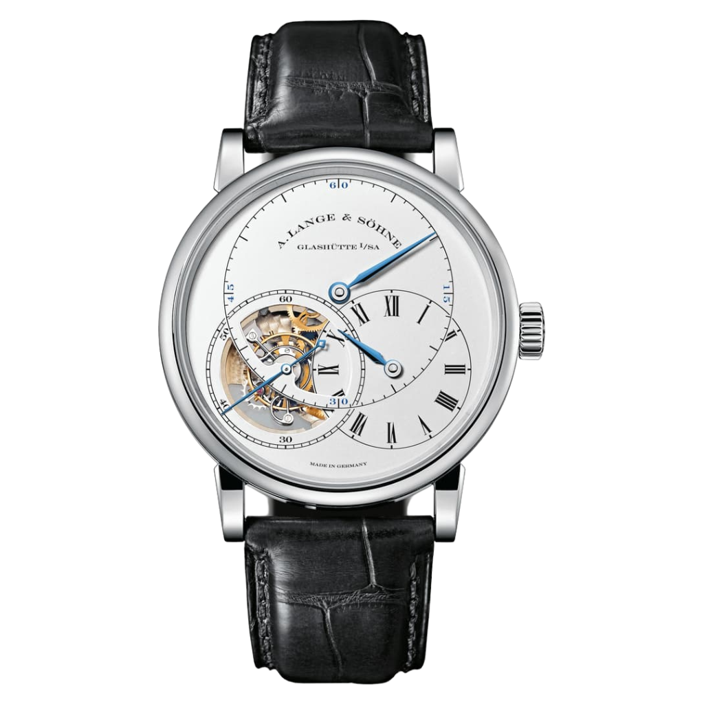 A. Lange & Sohne Richard Lange Tourbillon "Pour Le Mérite" 41.9 mm Silver Dial 18k White Gold   Leather Strap 760.026F / LSLS7603AC