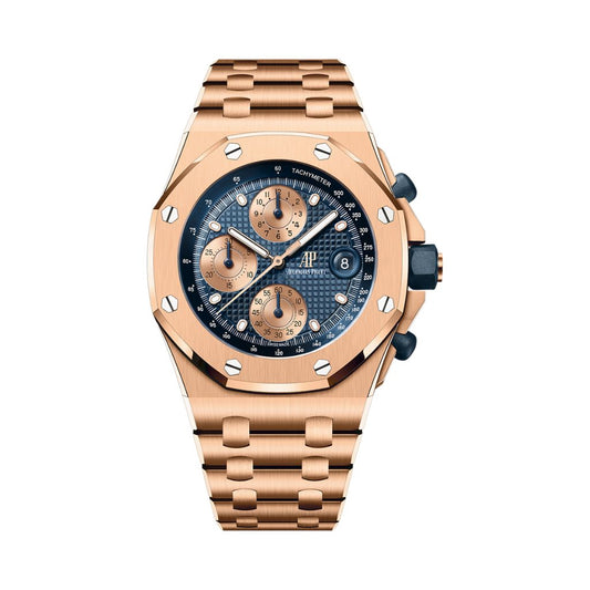 Audemars Piguet Royal Oak Offshore Selfwinding Chronograph 42 mm Blue Dial 18-Carat Pink Gold Bracelet 26238OR.OO.2000OR.01