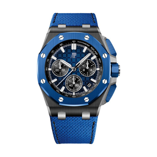 Audemars Piguet Royal Oak Offshore Selfwinding Chronograph 43 mm Blue Dial Black Ceramic   Strap 26420CE.OO.A043VE.01