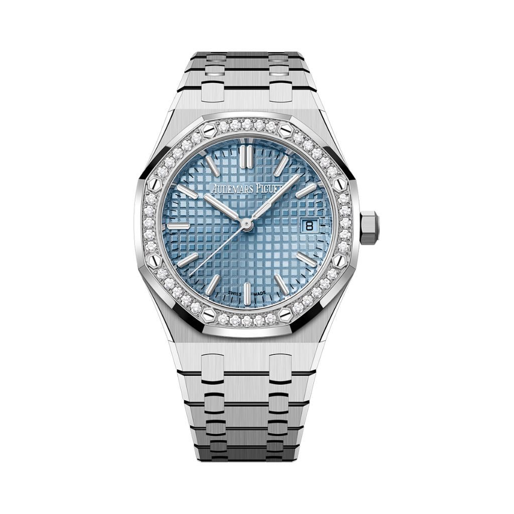 Audemars Piguet Royal Oak Selfwinding 34 mm Light Blue Dial with Diamonds Stainless Steel Bracelet 77451ST.ZZ.1361ST.03