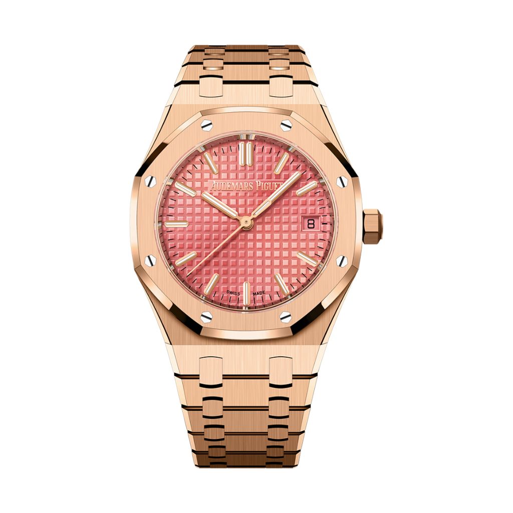 Audemars Piguet Royal Oak Selfwinding 34 mm Pink Dial 18-Carat Pink Gold Bracelet 77450OR.OO.1361OR.01
