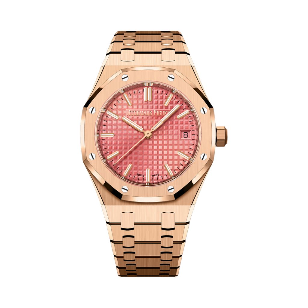 Audemars Piguet Royal Oak Selfwinding 34 mm Pink Dial 18-Carat Pink Gold Bracelet 77450OR.OO.1361OR.01