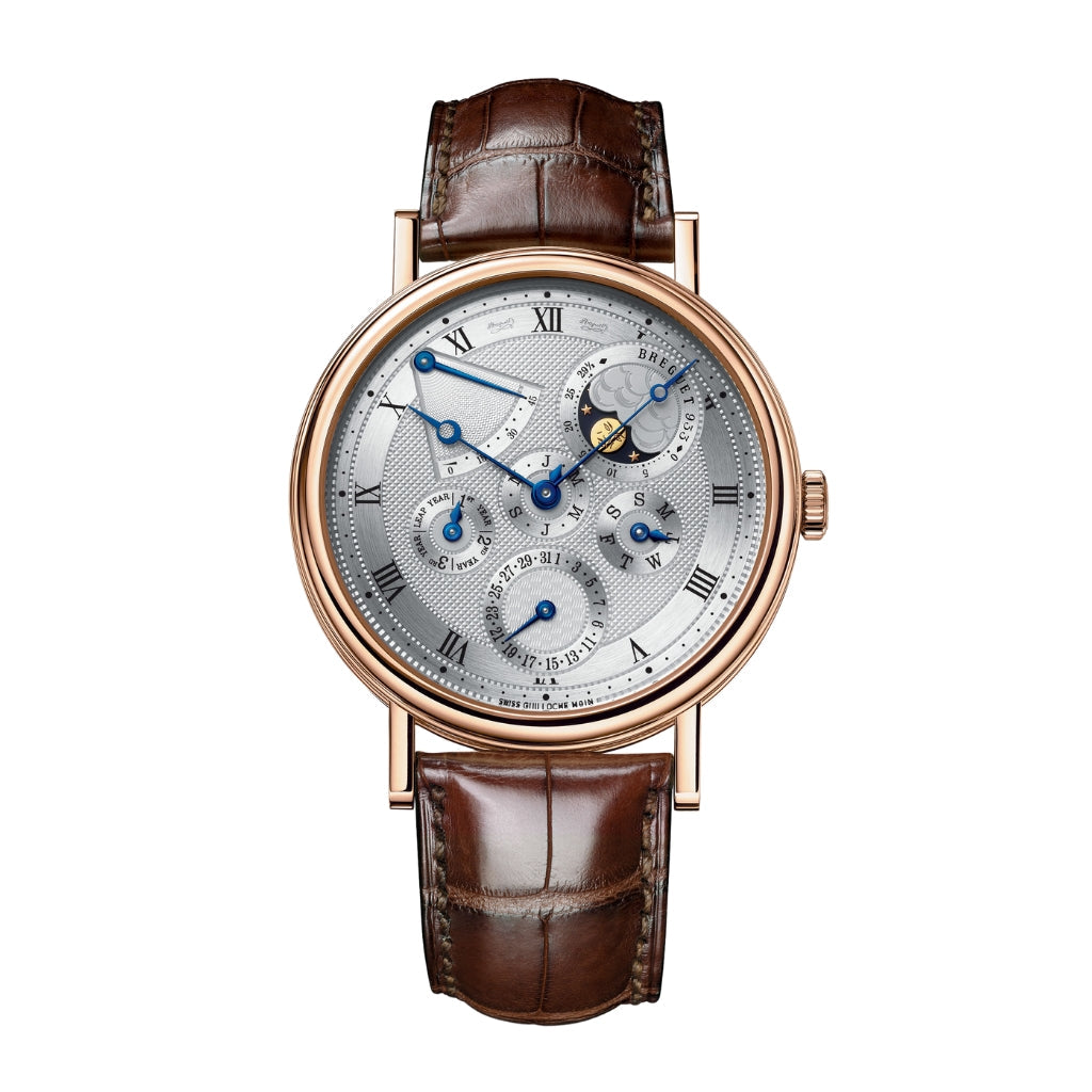 Breguet Classique 39 mm Silver Dial 18k Rose Gold Leather Strap 5327BR/1E/9V6
