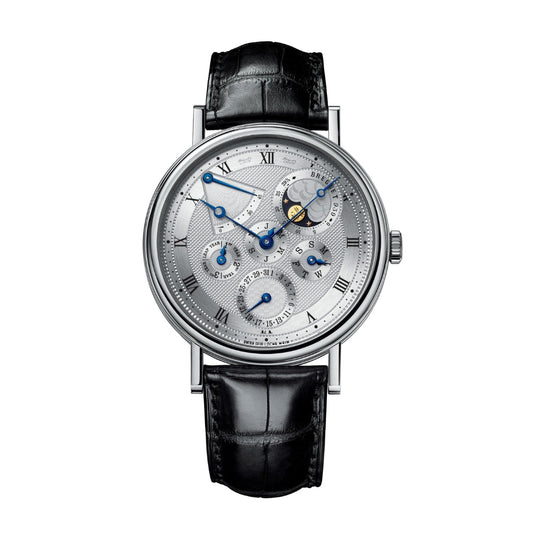 Breguet Classique 39 mm Silver Dial 18k White Gold   Leather Strap 5327BB/1E/9V6