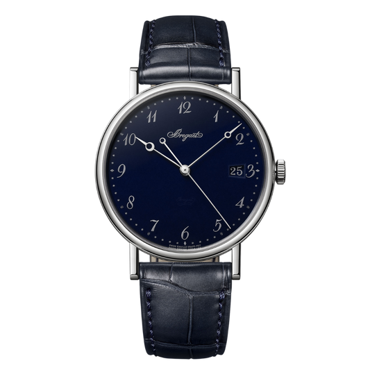 Breguet Classique 5177 38 mm Blue Dial 18k White Gold Leather Strap 5177BB/2Y/9V6