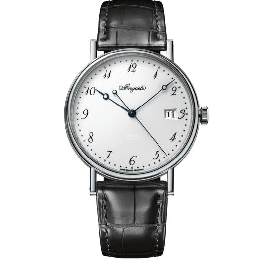 Breguet Classique 5177 38 mm Silver Dial 18k White Gold Leather Strap 5177BB/29/9V6