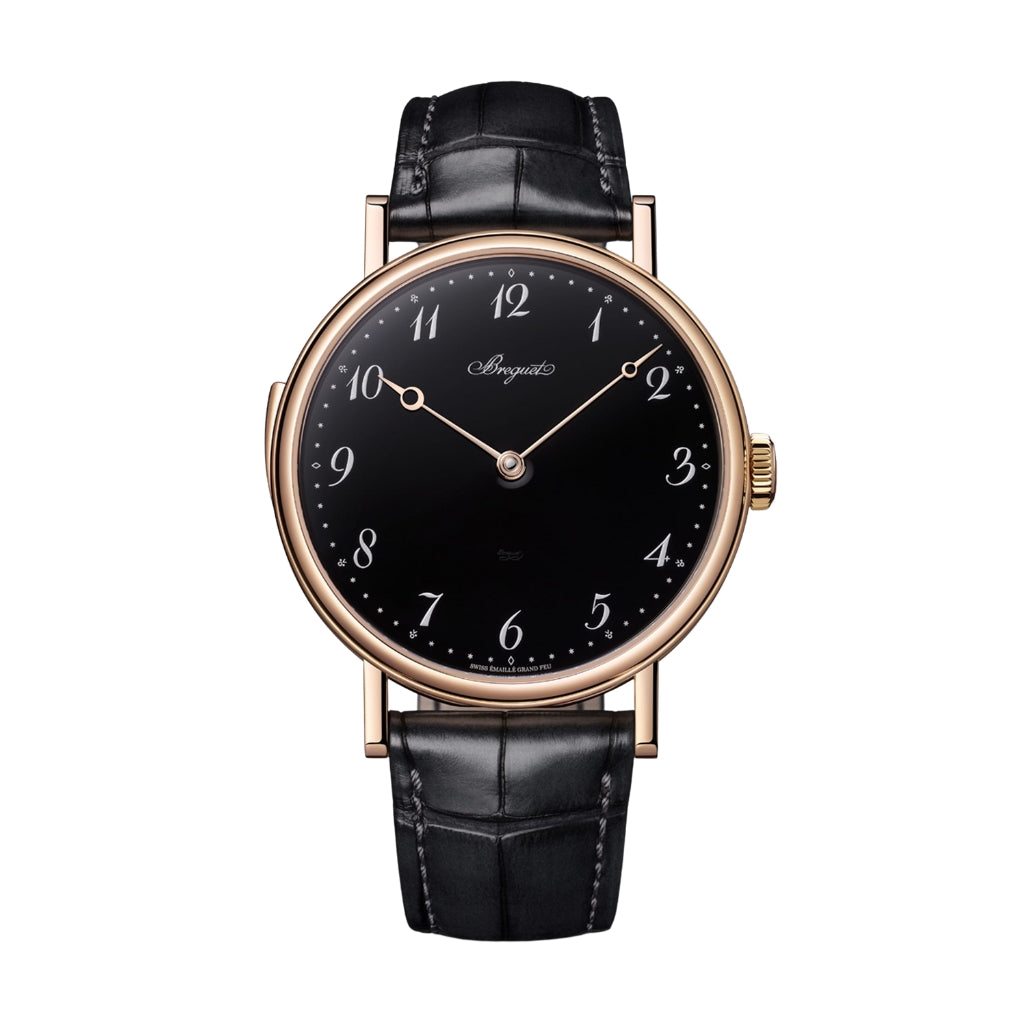 Breguet Classique Répétition Minutes 7637 42 mm Black Dial 18k Rose Gold Leather Strap 7637BR/2N/9ZU