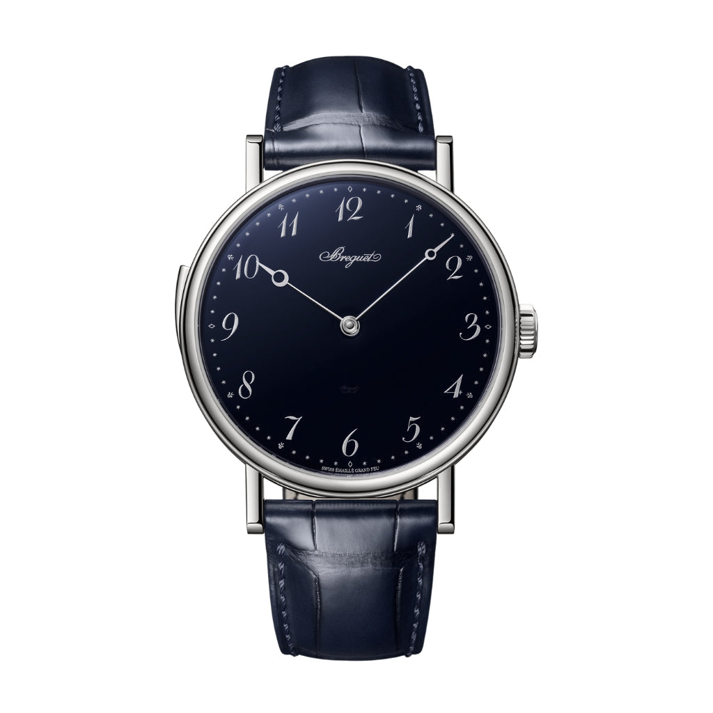 Breguet Classique Répétition Minutes 7637 42 mm Black Dial 18k White Gold Leather Strap 7637BB/2Y/9ZU