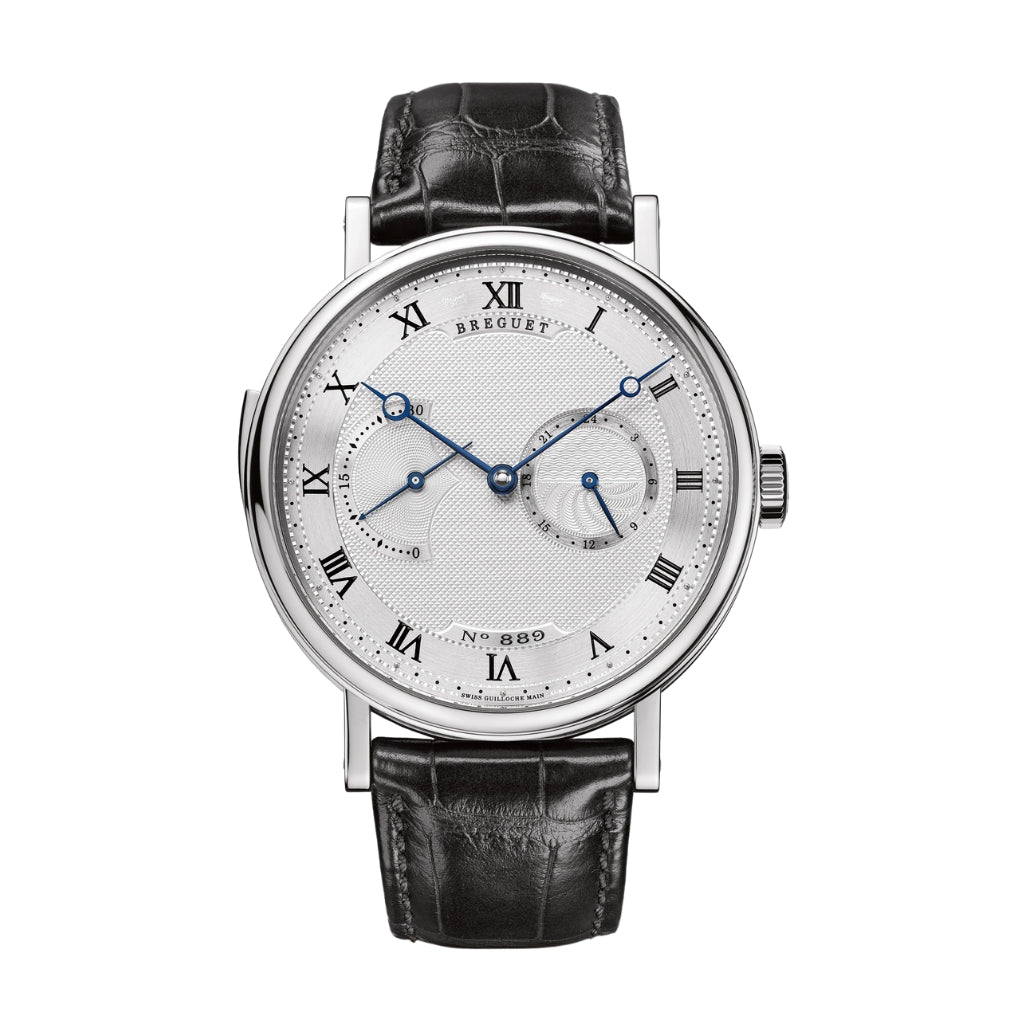 Breguet Classique Répétition Minutes 7637 42 mm Silver Dial 18k White Gold Leather Strap 7637BB/12/9ZU