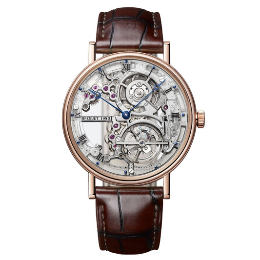Breguet Classique Tourbillon Extra-Plat Squelette 5395 41 mm Transparent Dial 18k Rose Gold   Leather Strap 5395BR/1S/9WU