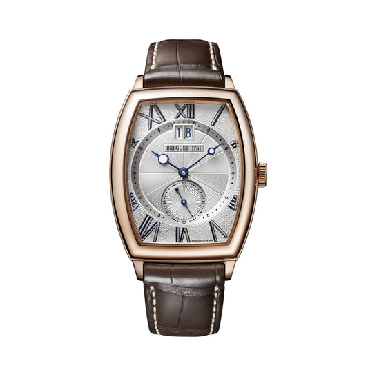 Breguet Héritage 42 x 35 mm Silver Dial 18k Rose Gold Brown Leather Strap 5410BR/12/9VV