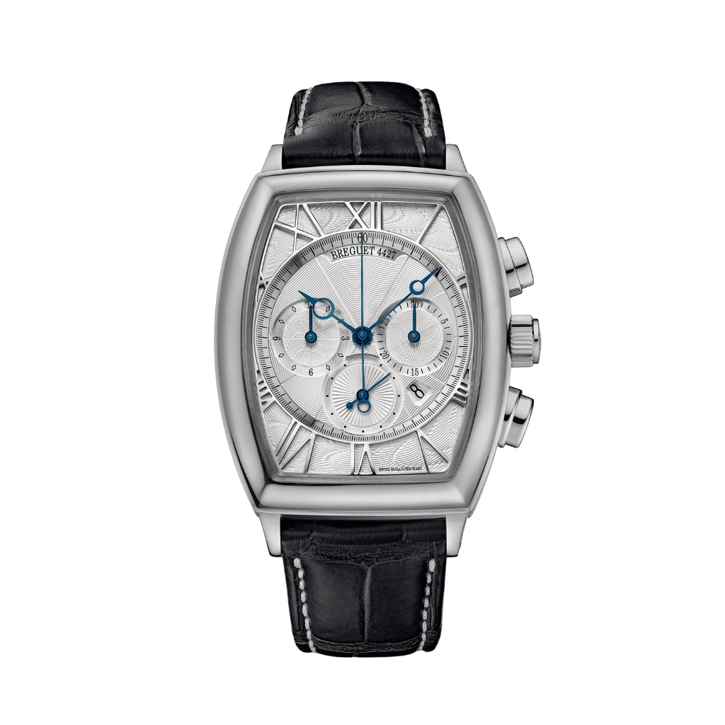 Breguet Héritage 42 x 35 mm Silver Dial White Gold Black Leather Strap 5400BB/12/9V6