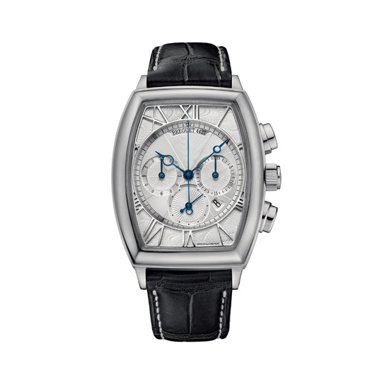 Breguet Héritage 42 x 35 mm Silver Dial White Gold Black Leather Strap 5400BB/12/9V6