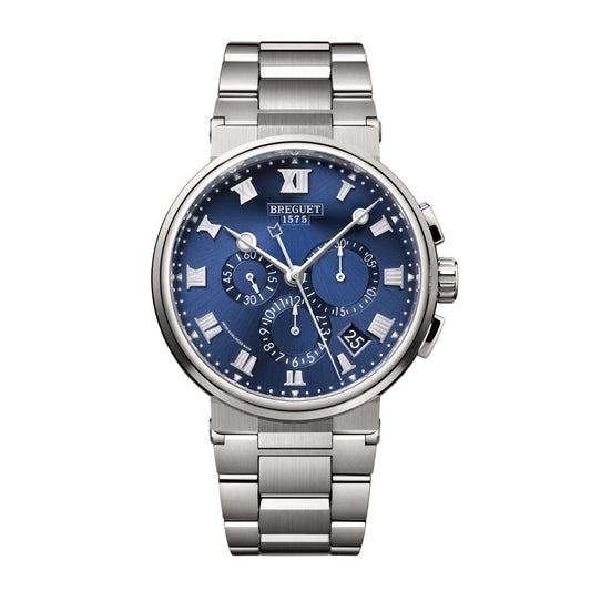 Breguet Marine 42.3 mm Blue Dial Titanium Bracelet 5527TI/Y1/TW0
