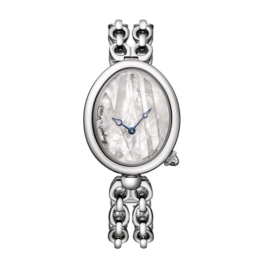 Breguet Reine 32.7 x 27.3 mm White Mother-Of-Pearl Dial Stainless Steel Bracelet 9807ST/5W/J50