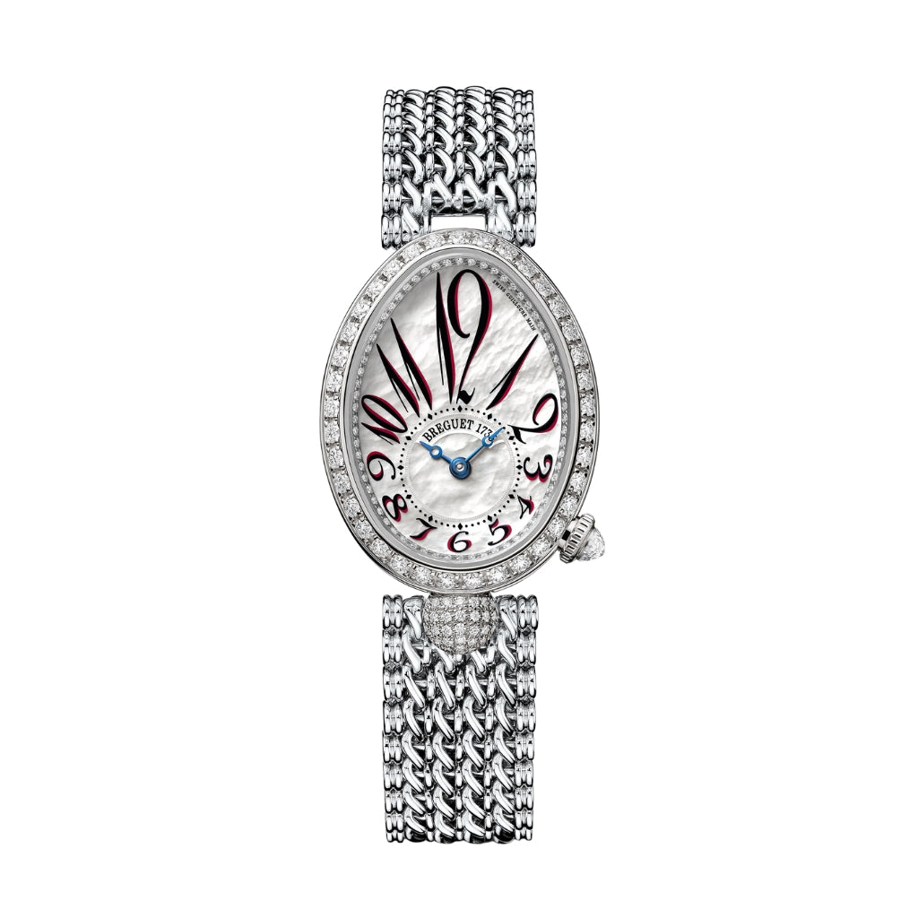 Breguet Reine 33 x 24.95 mm White Mother-Of-Pearl Dial with Diamonds White Gold Bracelet 8928BB/5P/J20 DD00