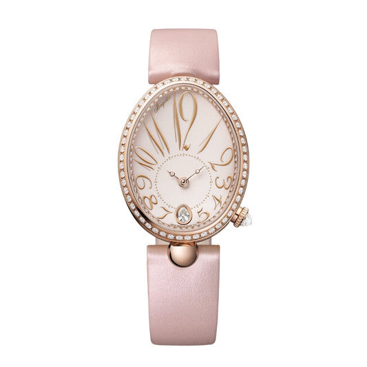 Breguet Reine 36.5 x 28.45mm Pink Dial with Diamonds 18k Rose Gold Strap 8918BR/2C/364/D00D