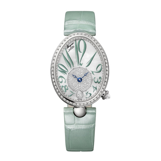 Breguet Reine 36.5 x 28.45mm Silver Dial with Diamonds White Gold Strap 8918BB/5D/964/D0