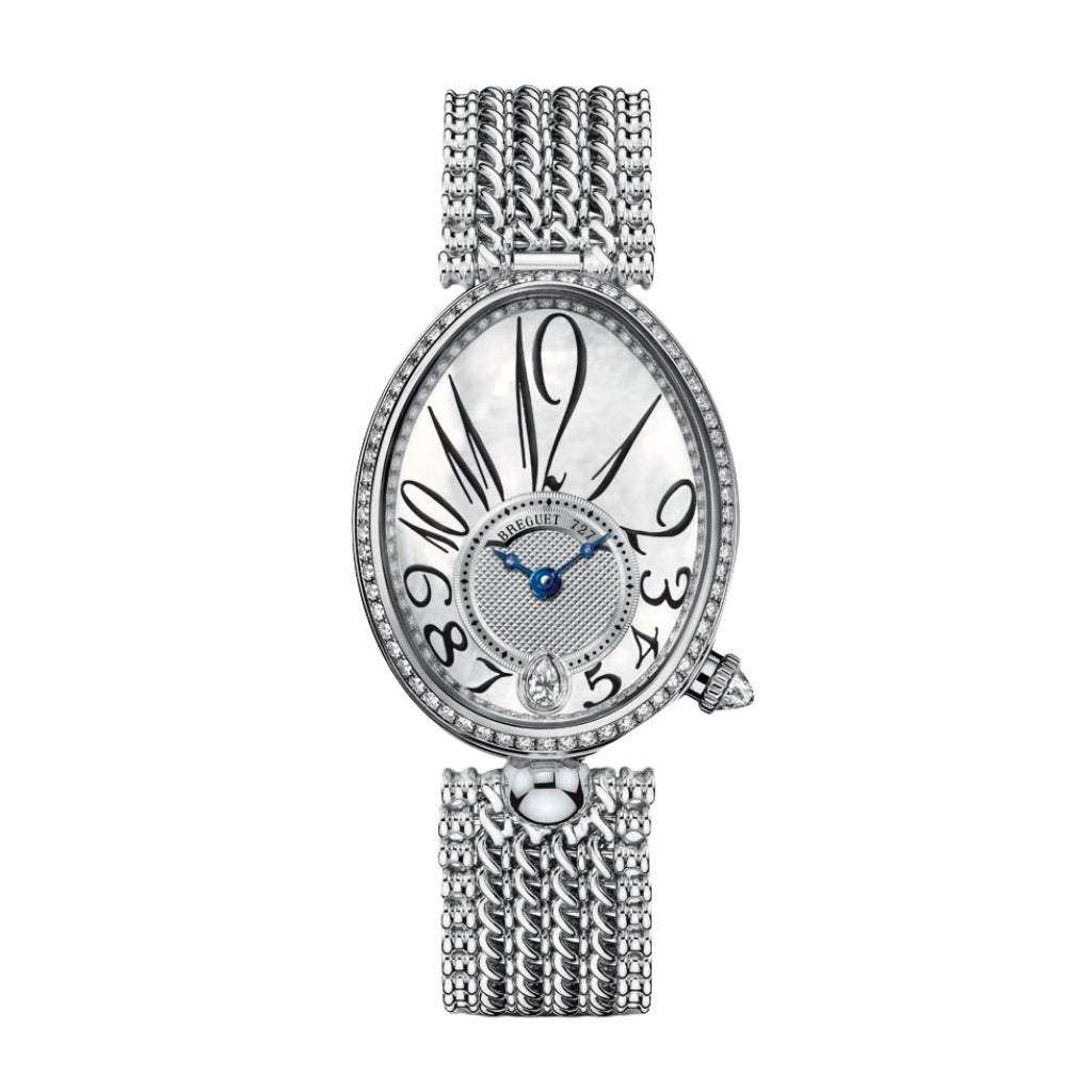 Breguet Reine 36.5 x 28.45mm White Mother-Of-Pearl Dial with Diamonds White Gold Bracelet 8918BB/58/J20/D000