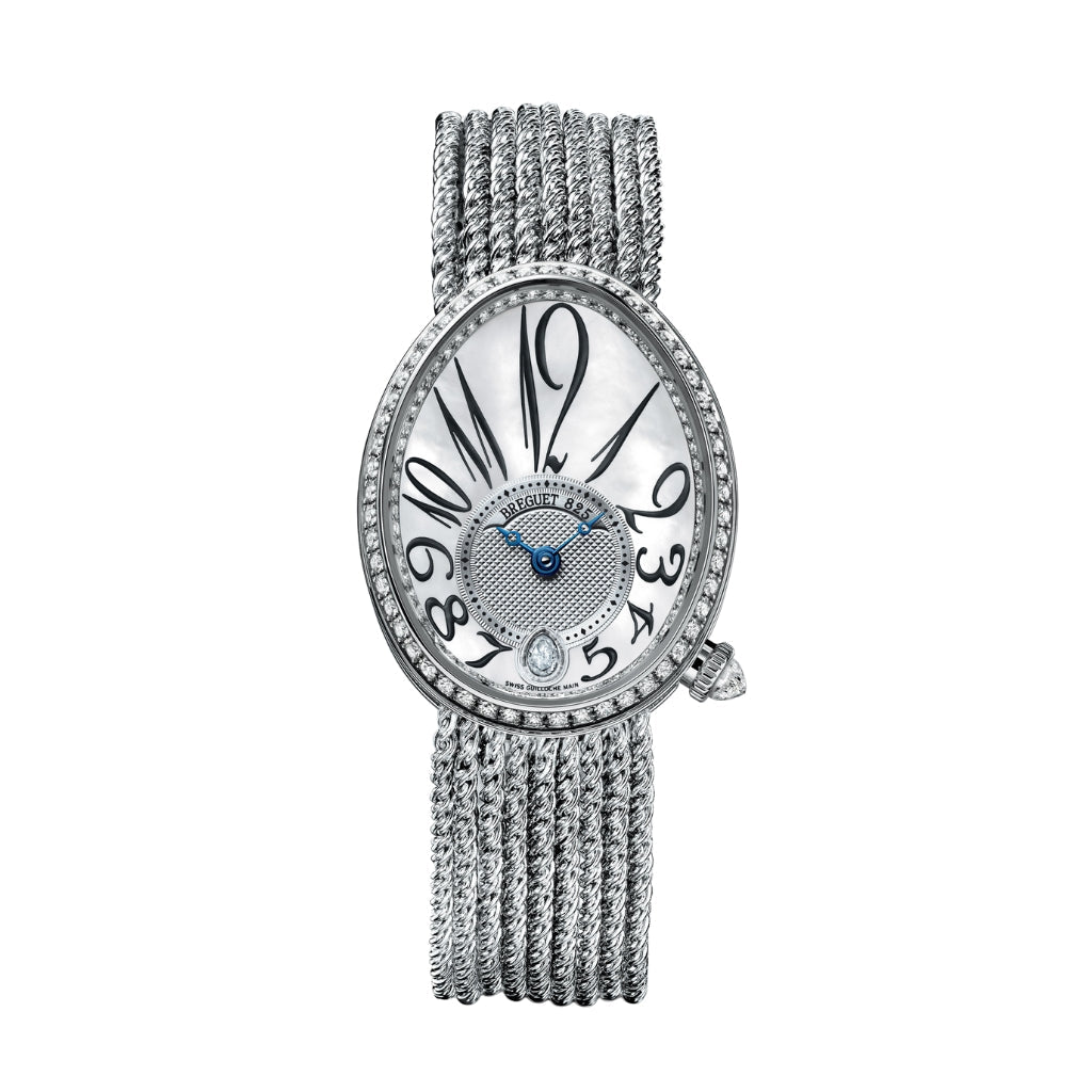 Breguet Reine 36.5 x 28.45mm White Mother-Of-Pearl Dial with Diamonds White Gold Bracelet 8918BB/58/J39/D00D