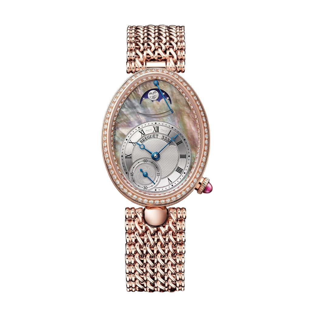 Breguet Reine 36.50 x 28.45 mm Silvered Gold Dial with Diamonds 18k Rose Gold Bracelet 8908BR/5T/J20/D000