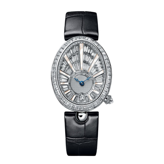 Breguet Reine 38.50 x 30.45 mm Diamond Paved Dial White Gold Black Leather Strap 8939BB/6D/964/DD0D3L