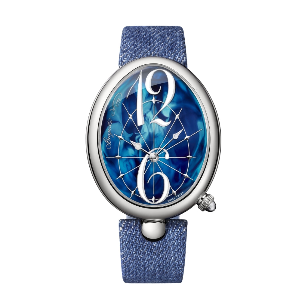 Breguet Reine 43.75 x 35.50 mm Blue Mother-Of-Pearl Dial Stainless Steel Blue Strap 8967ST/E8/786/3L