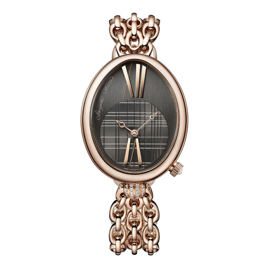 Breguet Reine 43 x 34,95 mm Grey Dial with Diamonds 18k Rose Gold Bracelet 8968BR/X1/J50 0D00