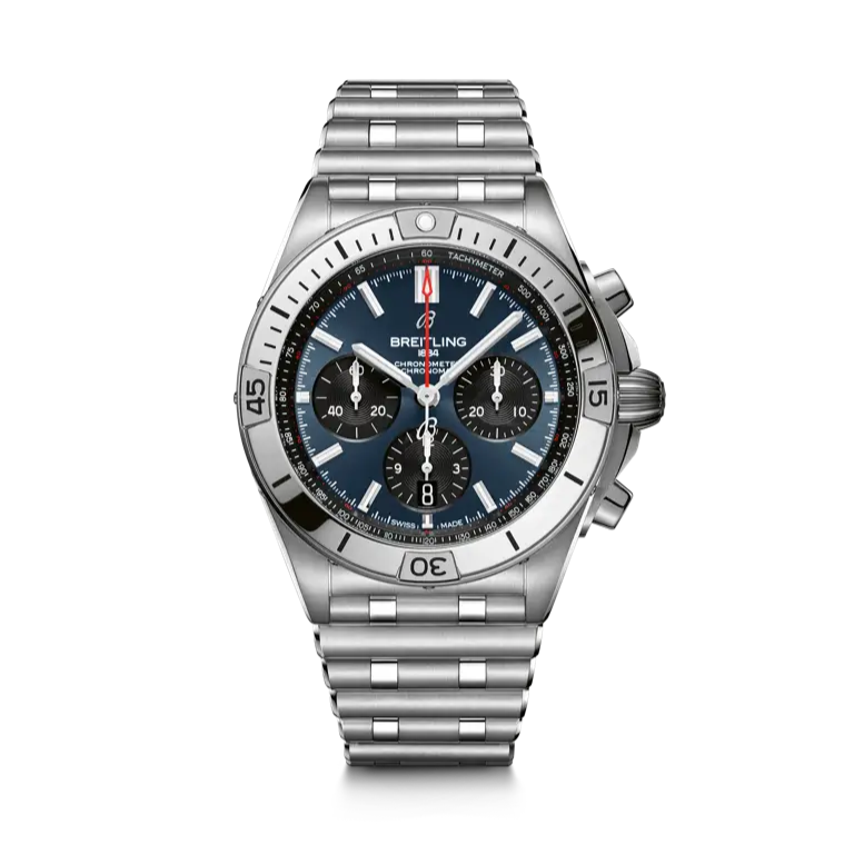 Breitling Chronomat B01 42.0 mm Blue & Black Dial Stainless Steel Metal Bracelet AB0134101C1A1